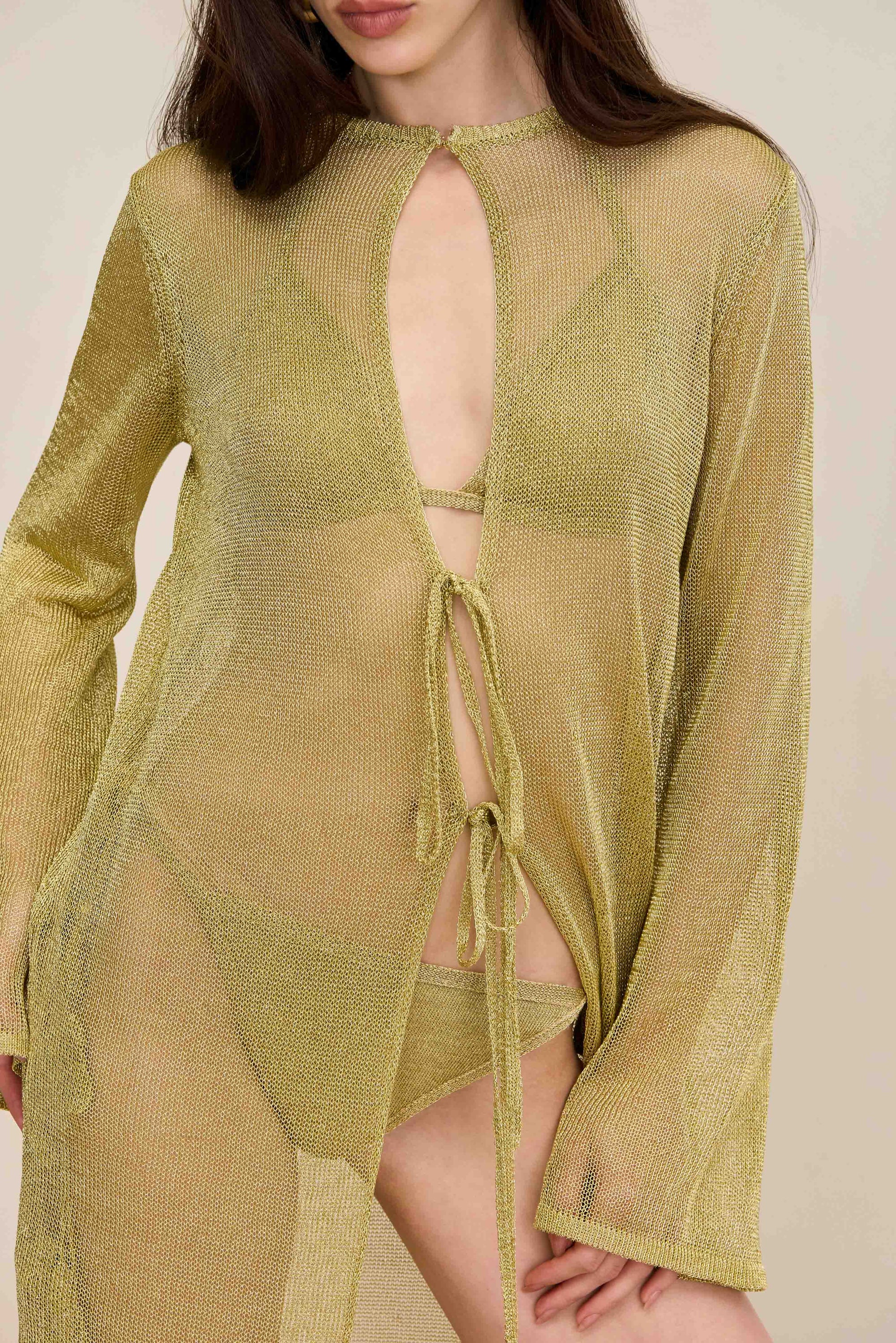 KAYTRA KNIT COVERUP - GOLD