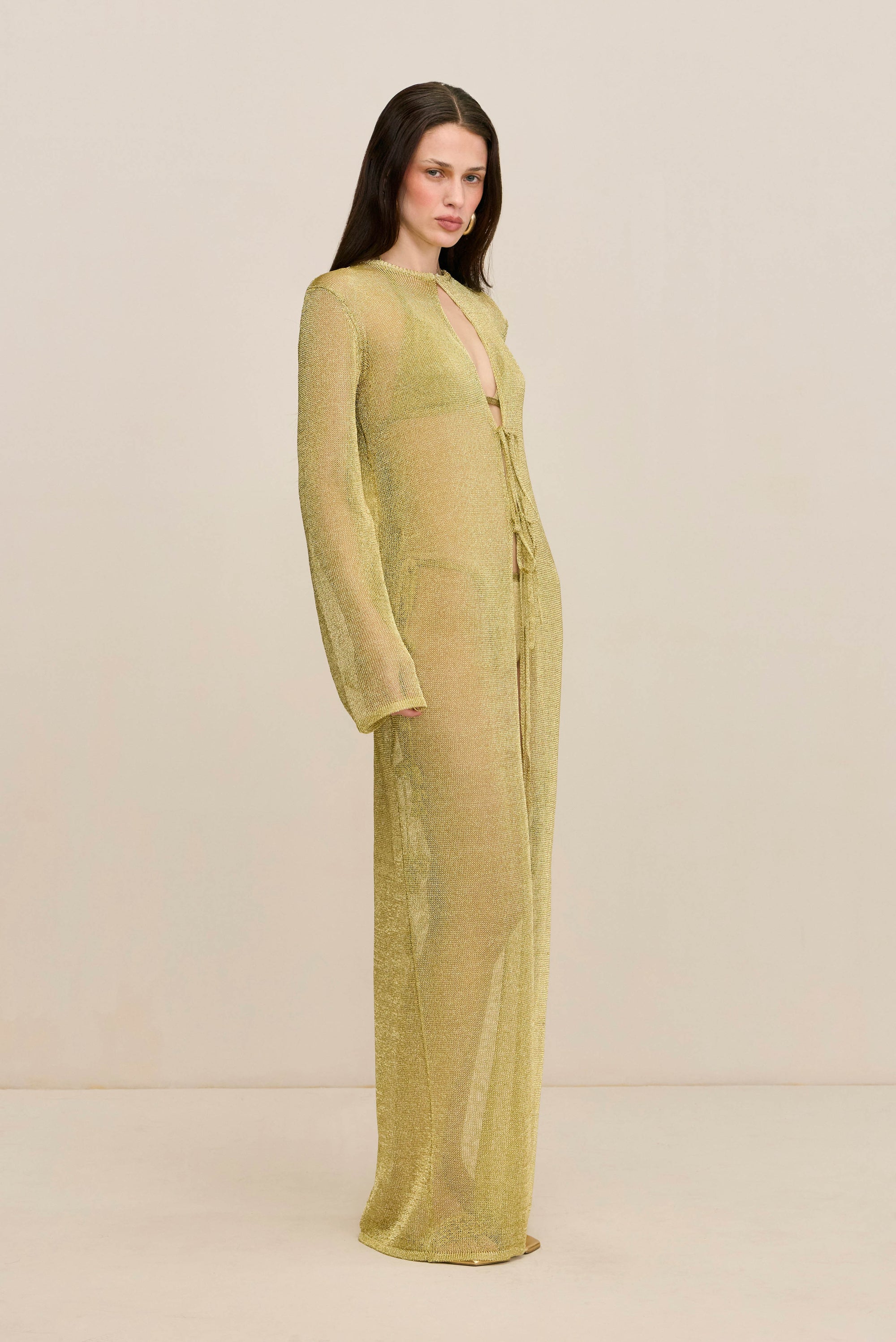 KAYTRA KNIT COVERUP - GOLD