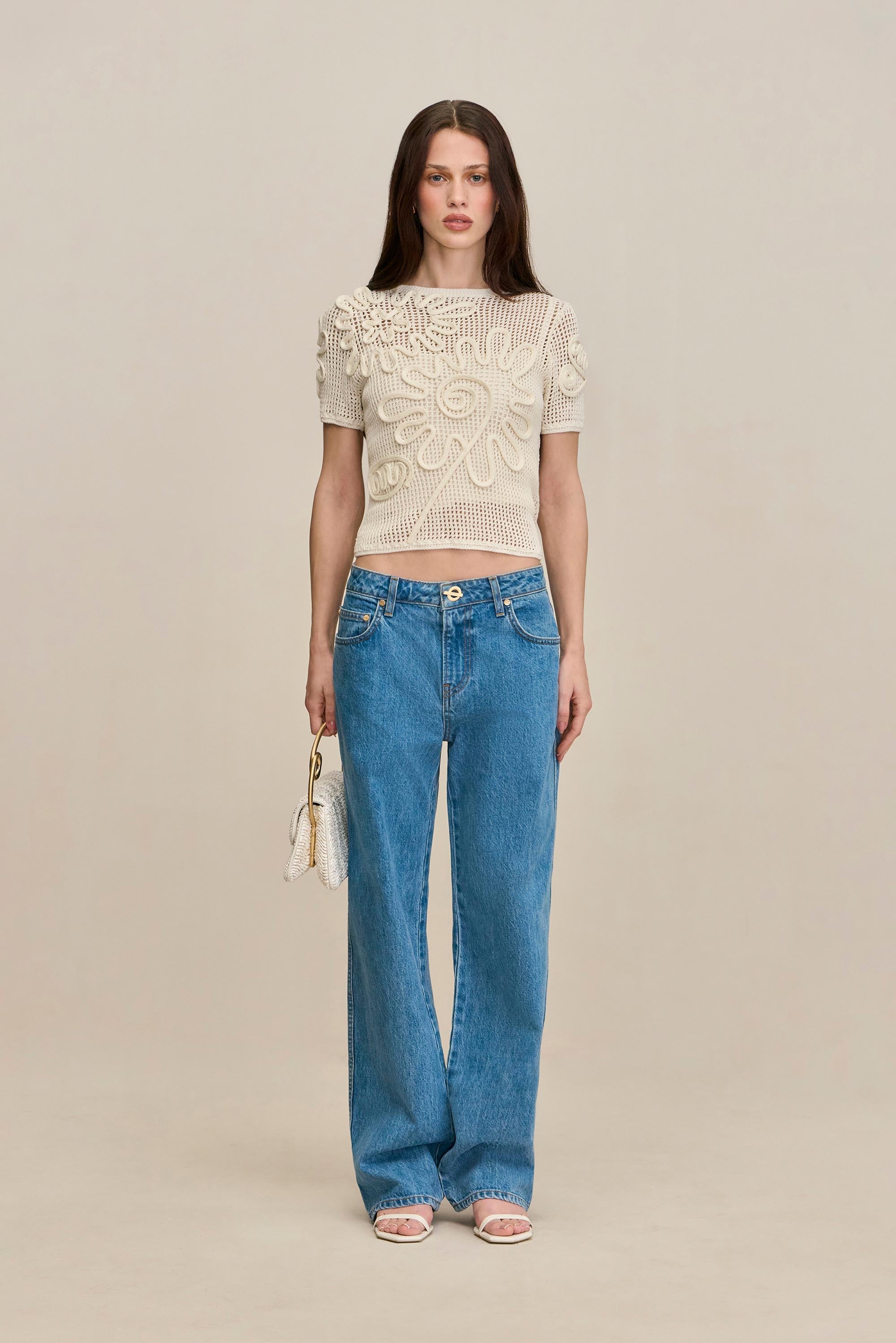 ILEANA KNIT TOP - OFF WHITE