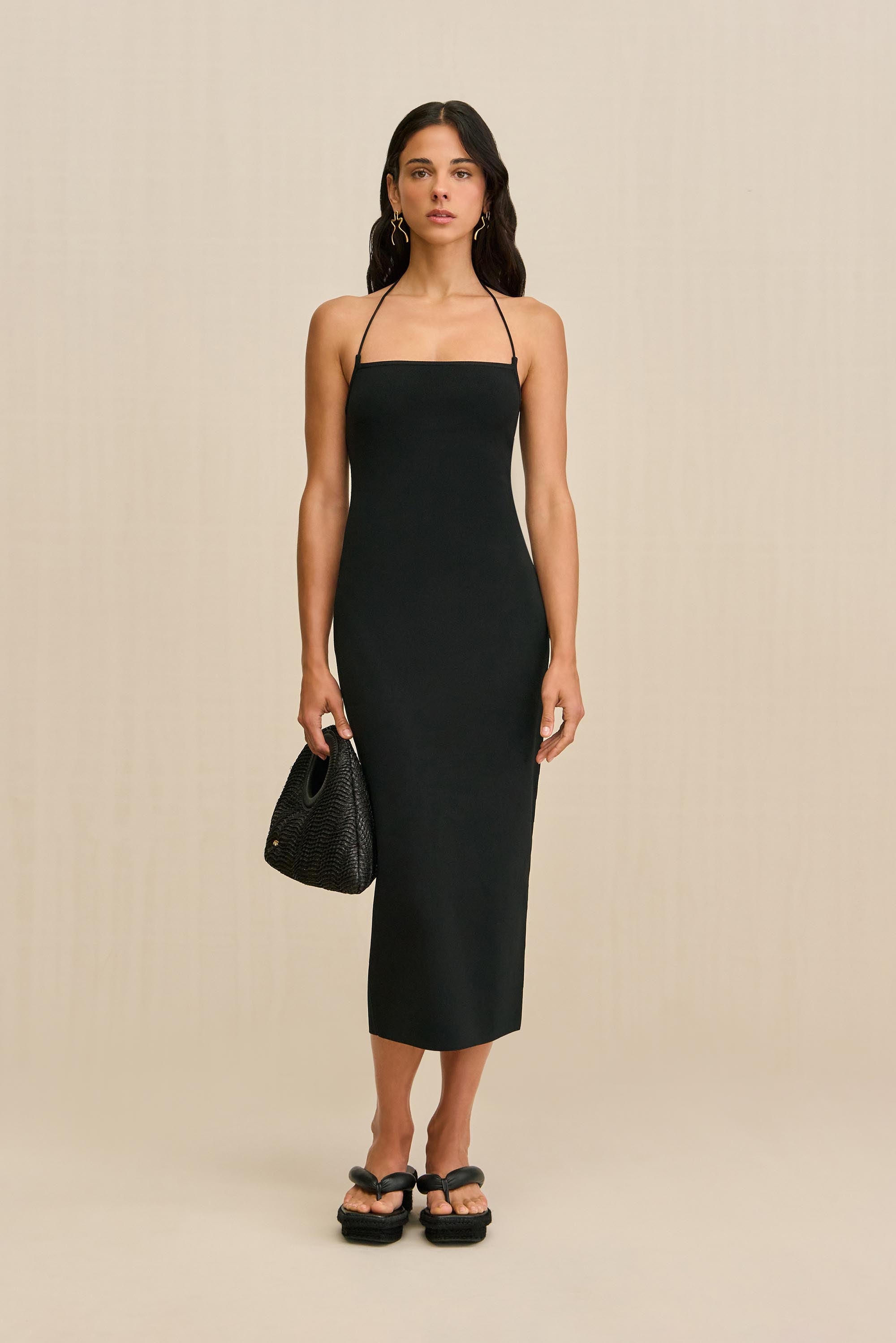 MELVILLE KNIT DRESS - BLACK