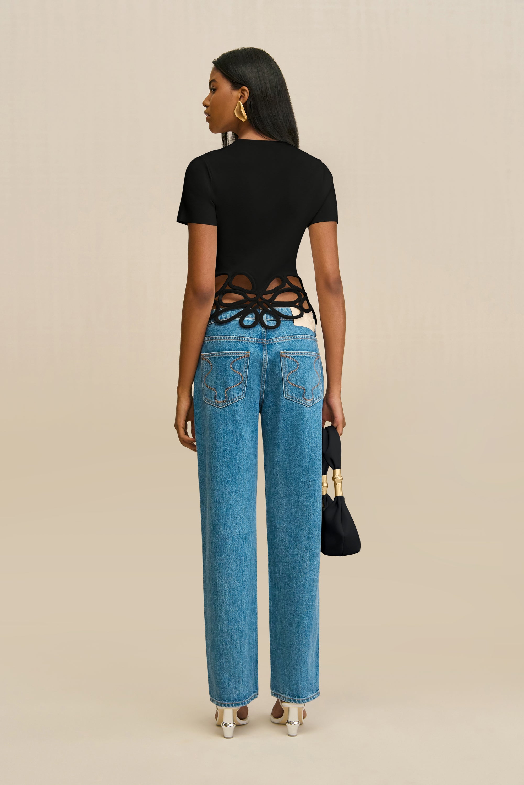 ERES KNIT TOP - BLACK
