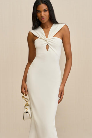 DAWNETTE KNIT DRESS - OFF WHITE