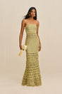MORGAN CROCHET GOWN - GOLD