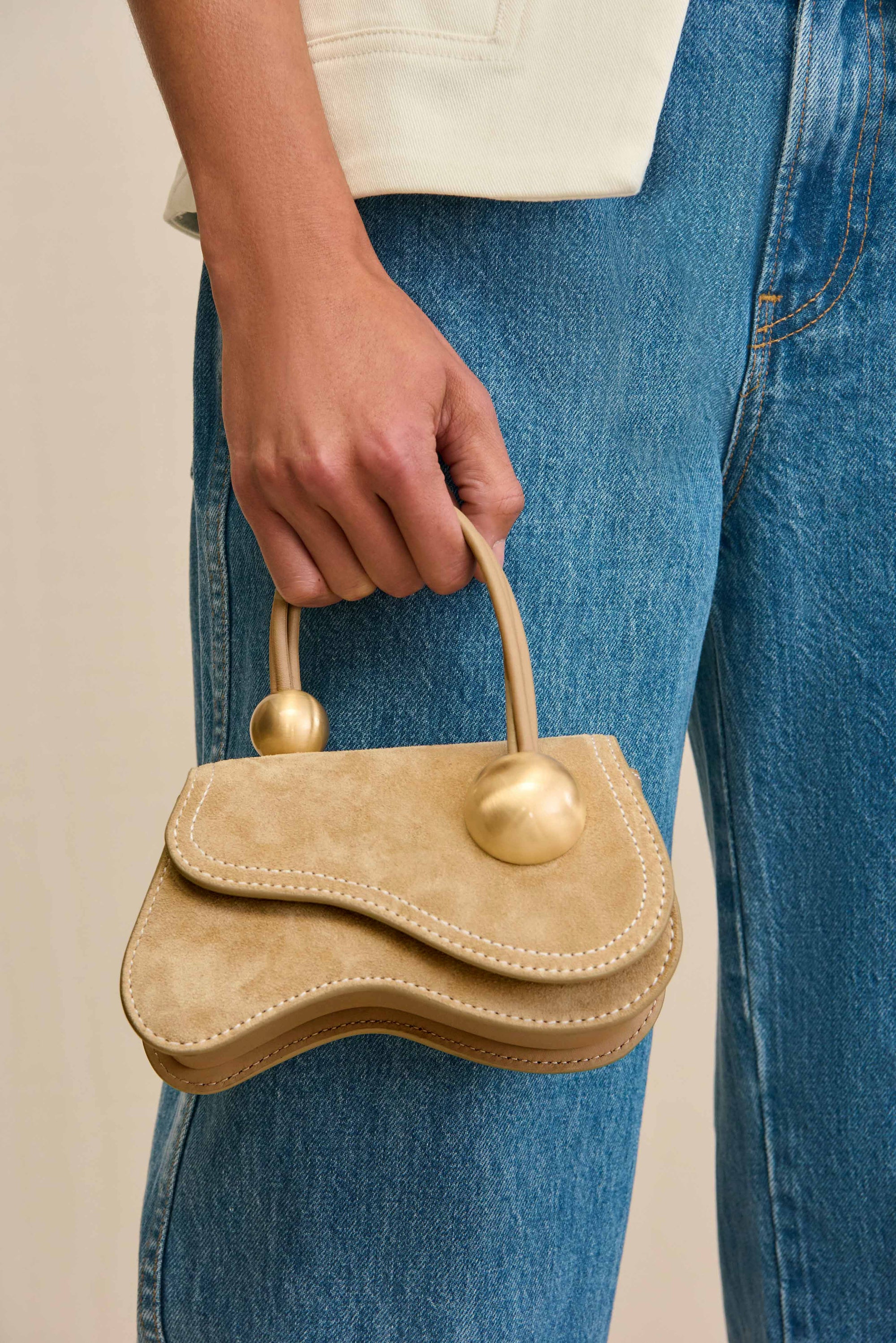 KAZIA NANO CROSSBODY BAG - SAND DOLLAR