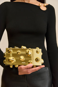 ORBS CLUTCH - SHINY GOLD
