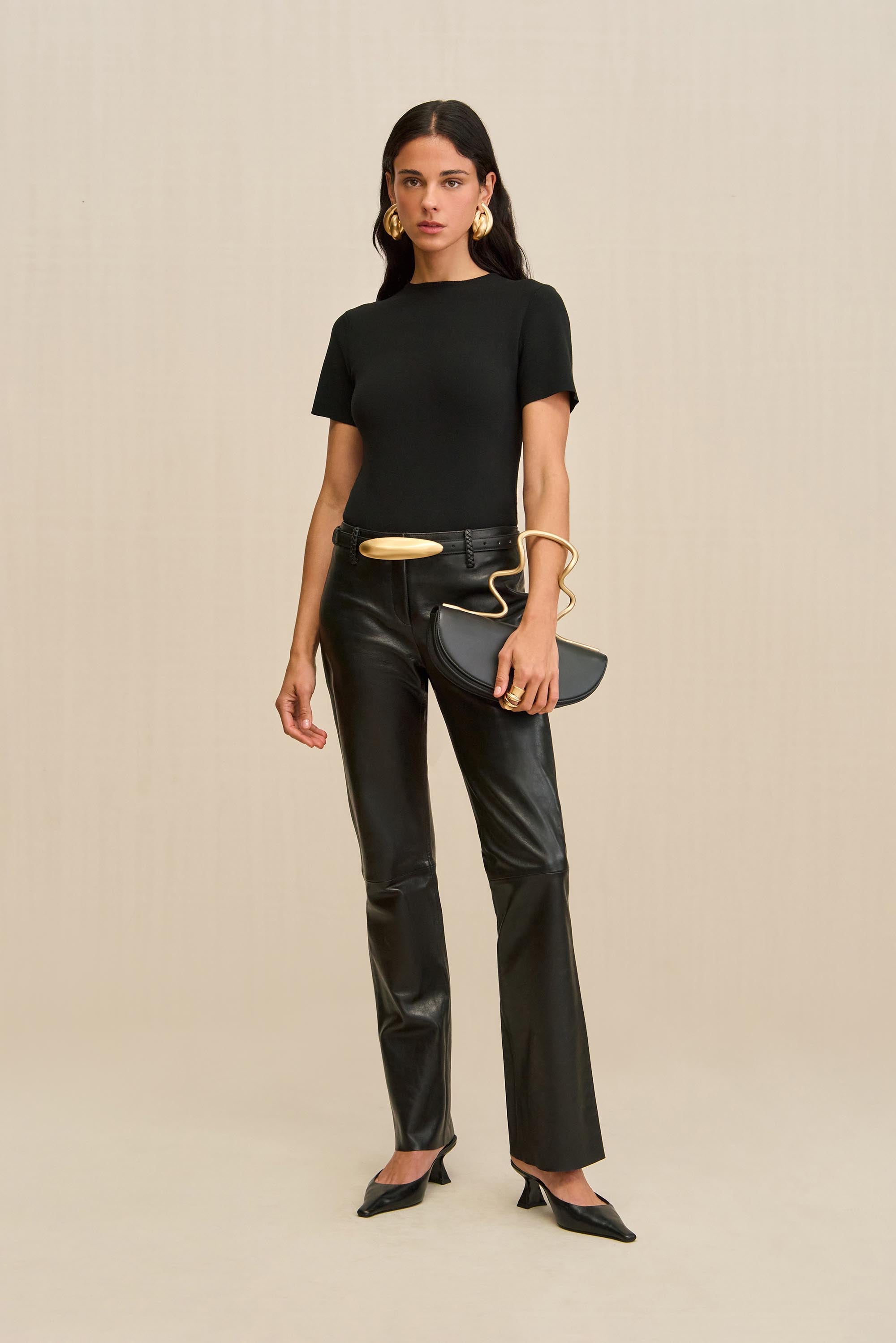 MILIOS KNIT TOP - BLACK