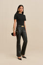 MILIOS KNIT TOP - BLACK