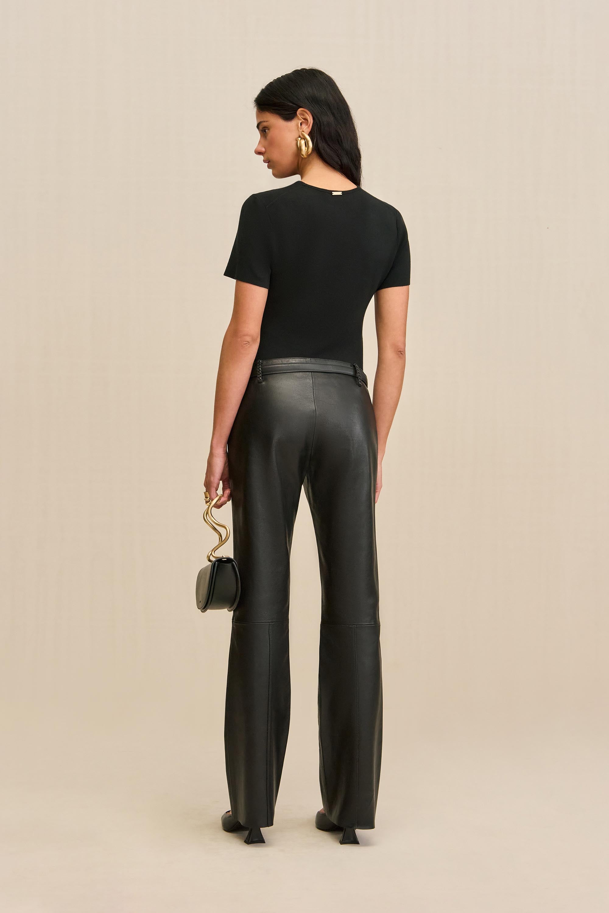 MILIOS KNIT TOP - BLACK