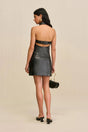 JILL TOP - BLACK LEATHER