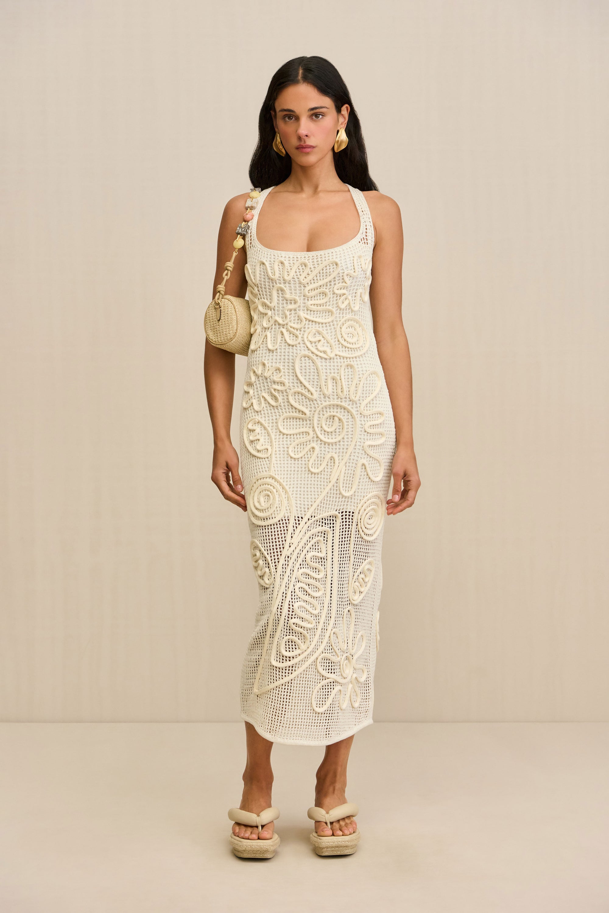 NISSA KNIT DRESS - OFF WHITE