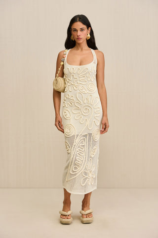 NISSA KNIT DRESS - OFF WHITE