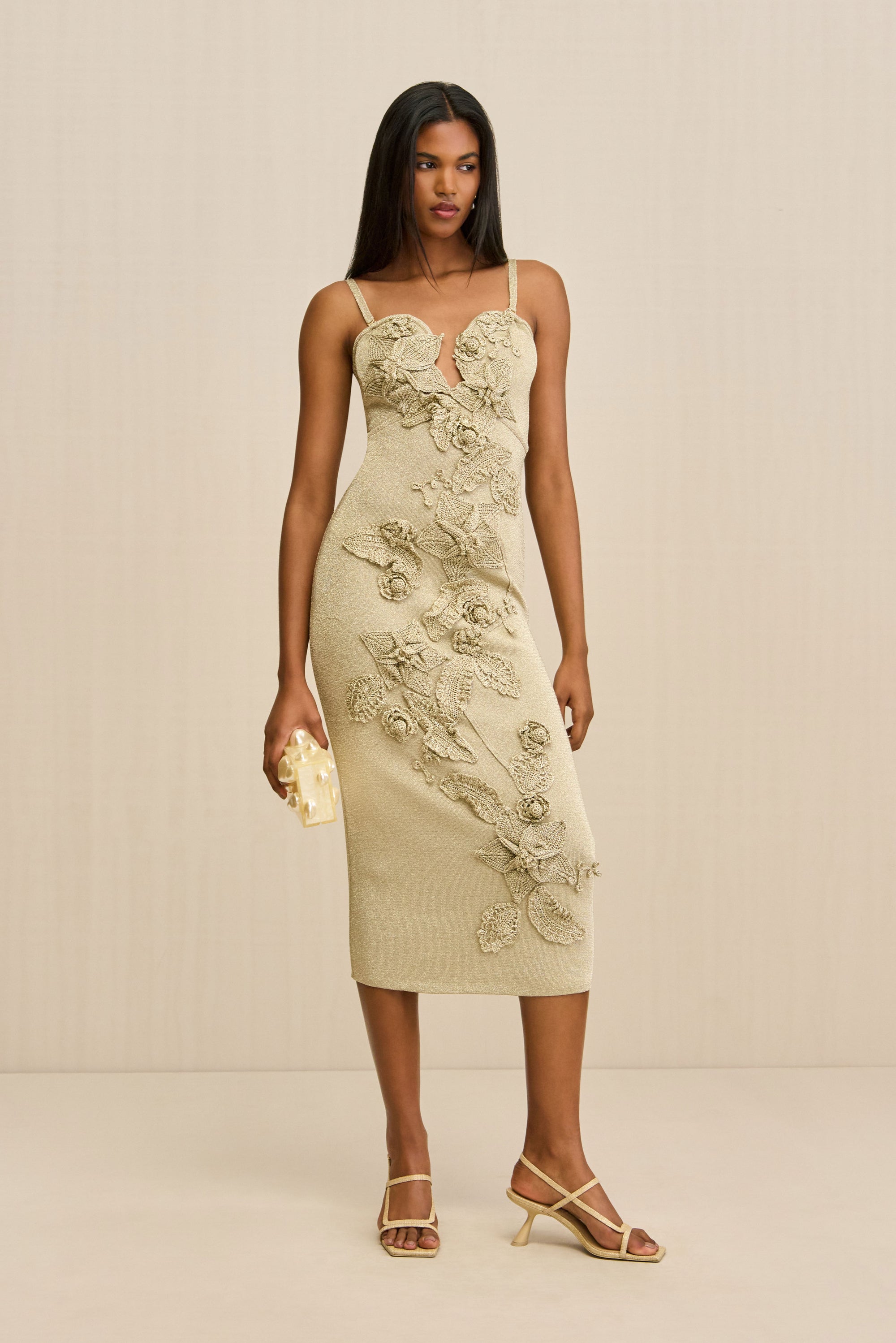 SORAIYA KNIT DRESS - FOG SHIMMER
