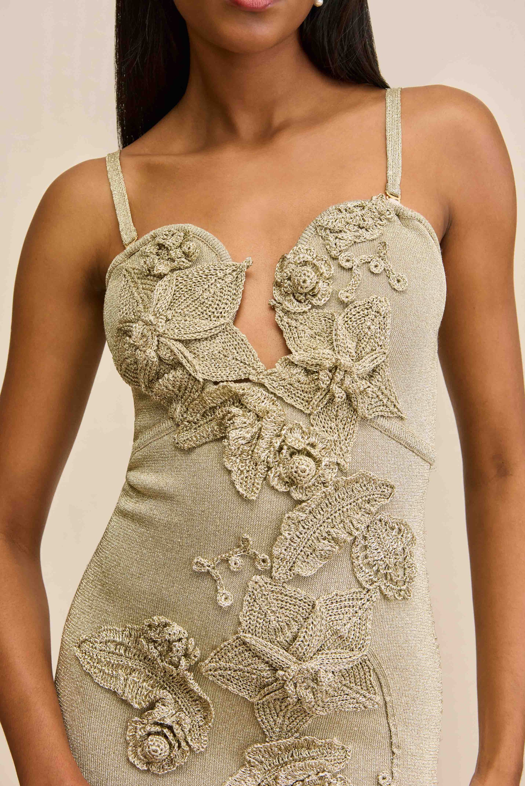 SORAIYA KNIT DRESS - FOG SHIMMER