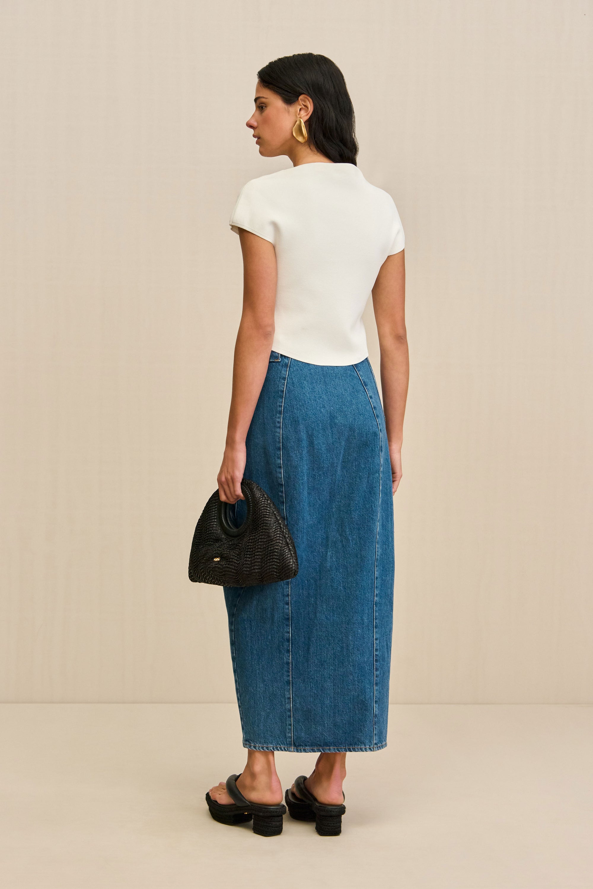 MIA JEAN SKIRT - INDIGO