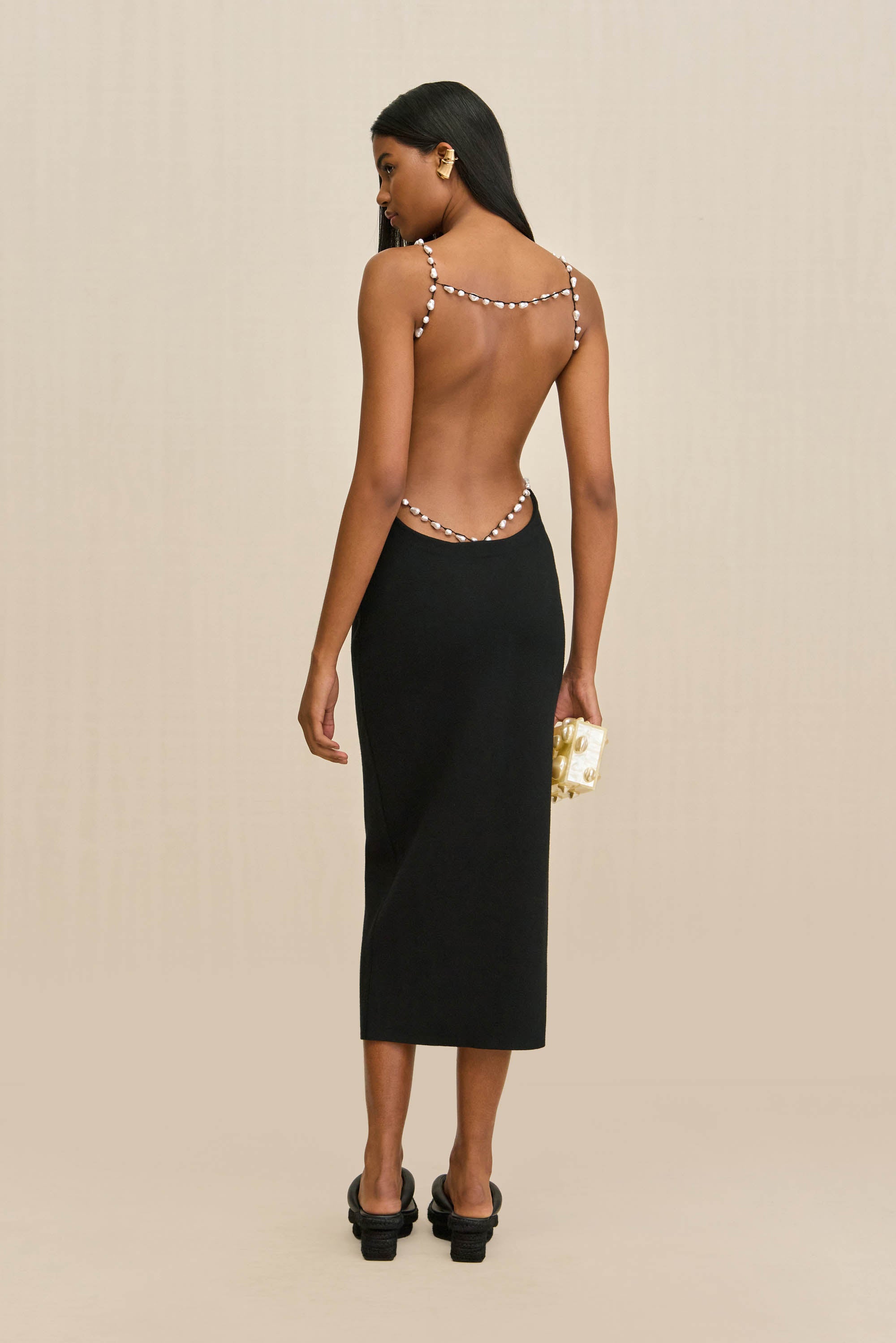 CASSI KNIT DRESS - BLACK