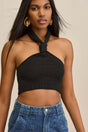 SORINE KNIT TOP - BLACK