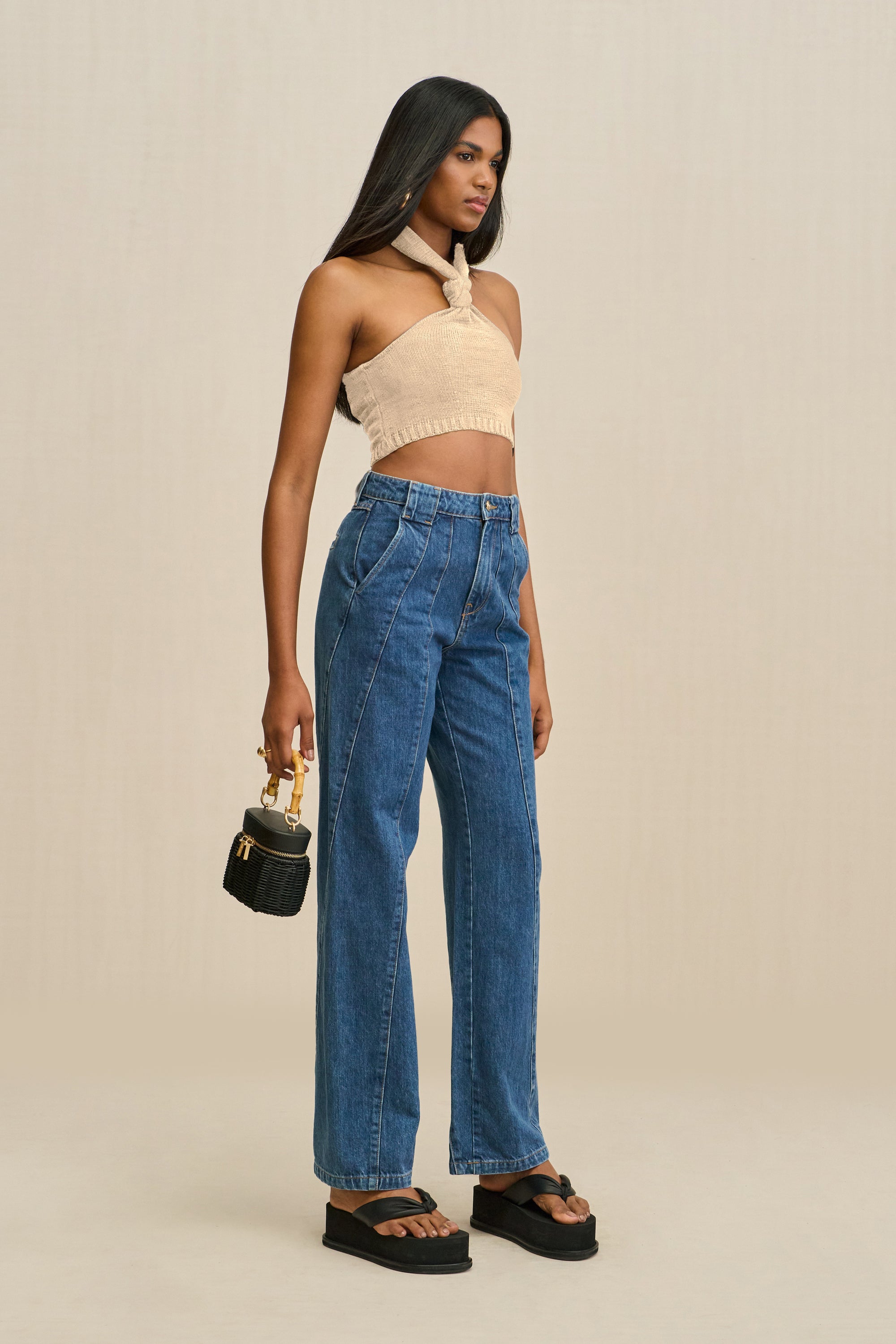 SORINE KNIT TOP - BEACH