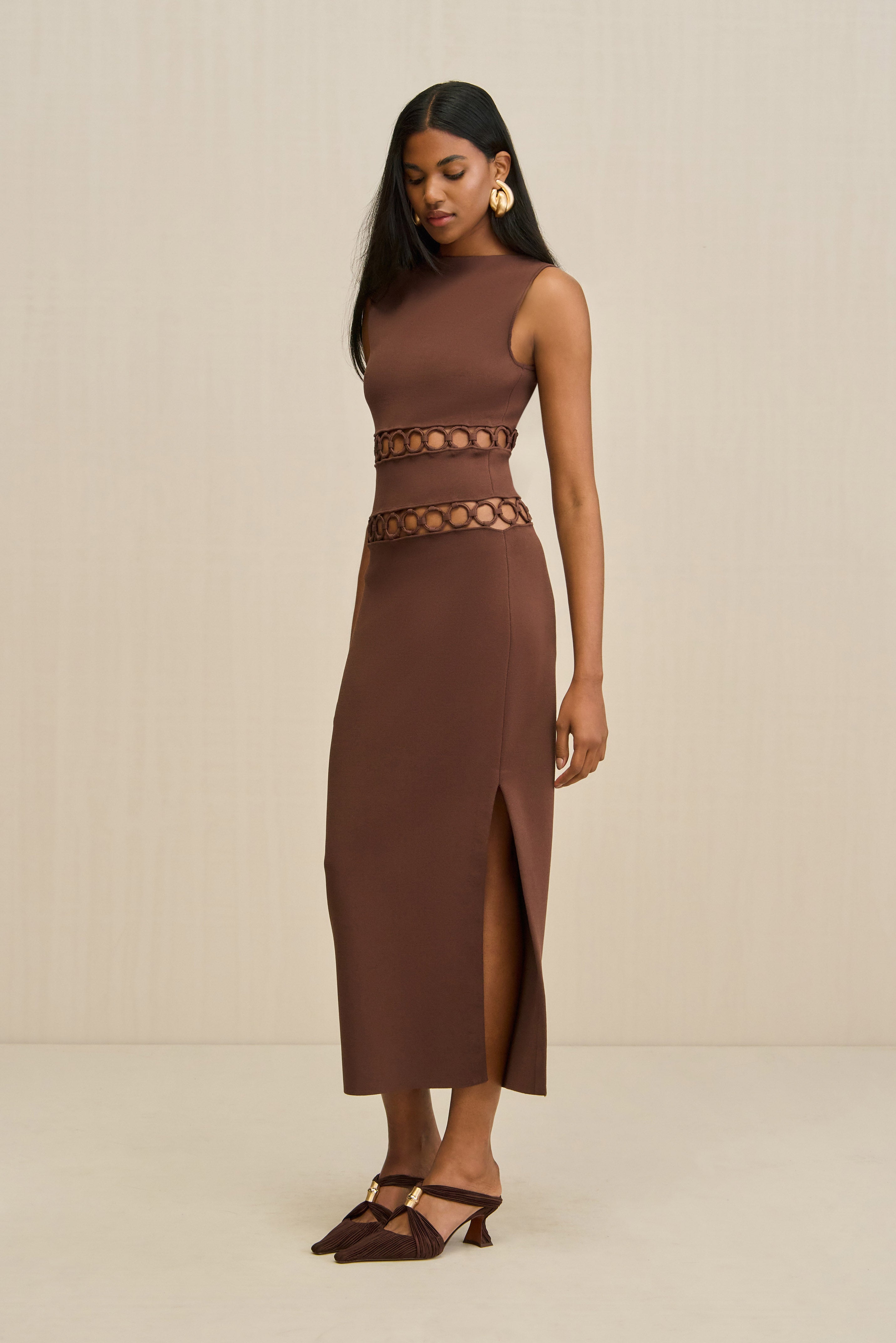 RIVER KNIT DRESS - JAVA