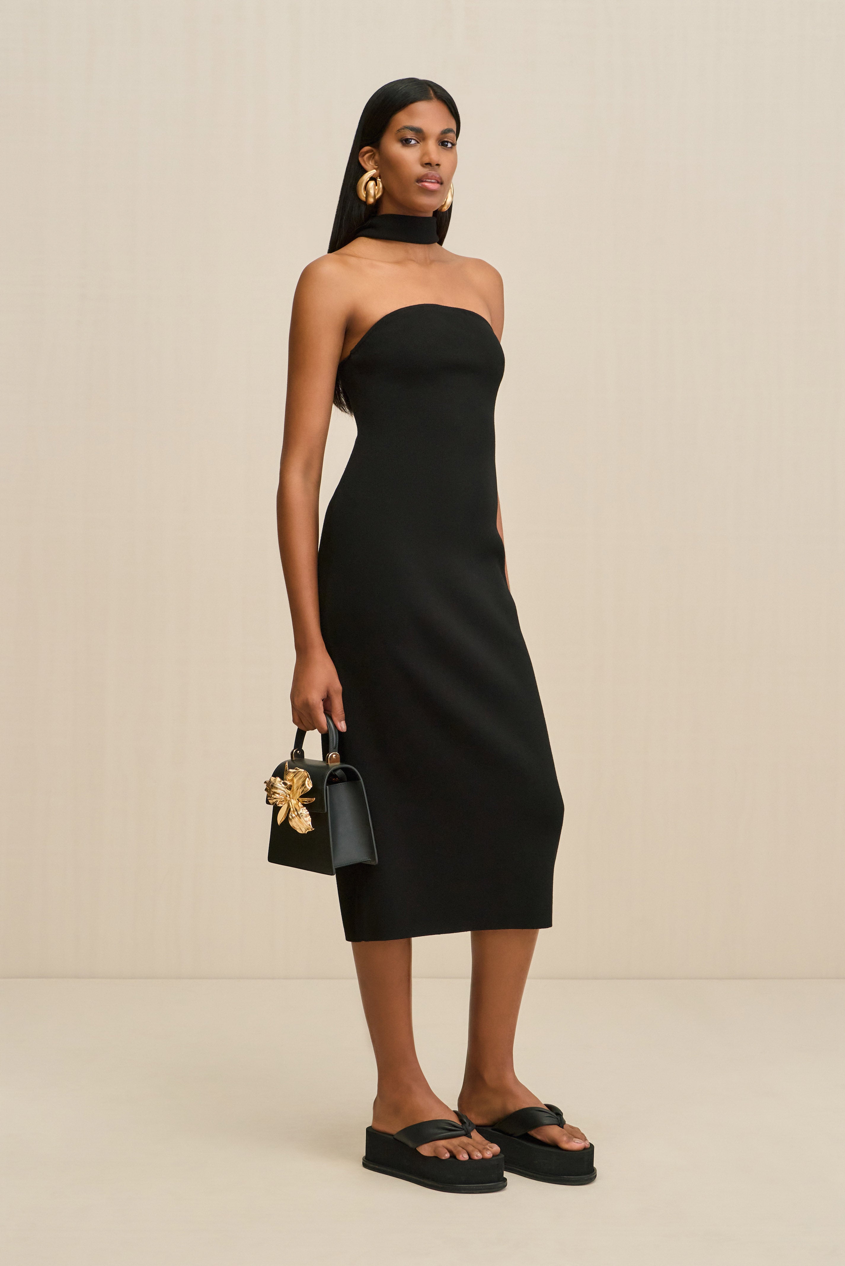 ERIKA KNIT DRESS - BLACK