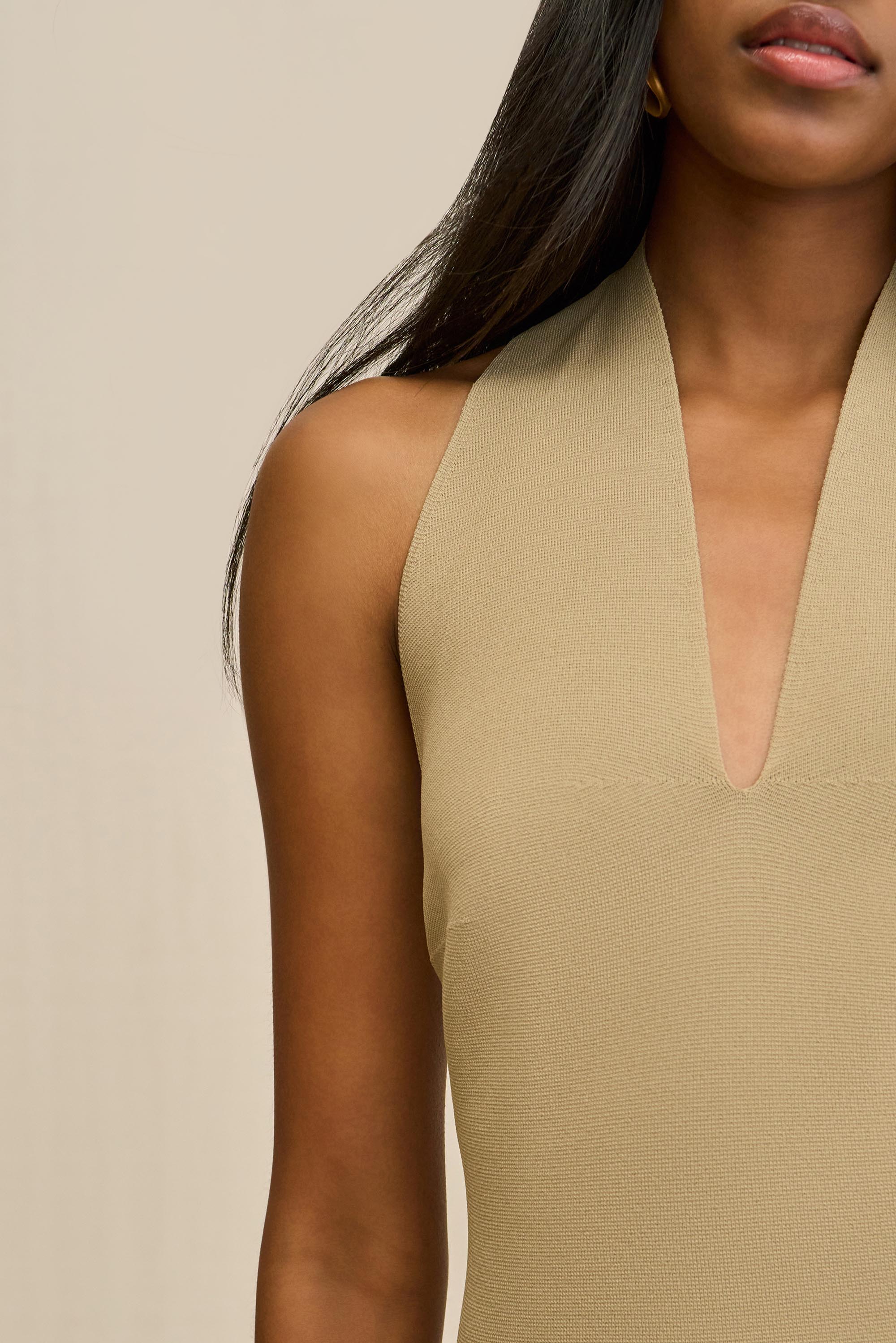 CAIA KNIT DRESS - NUTMEG