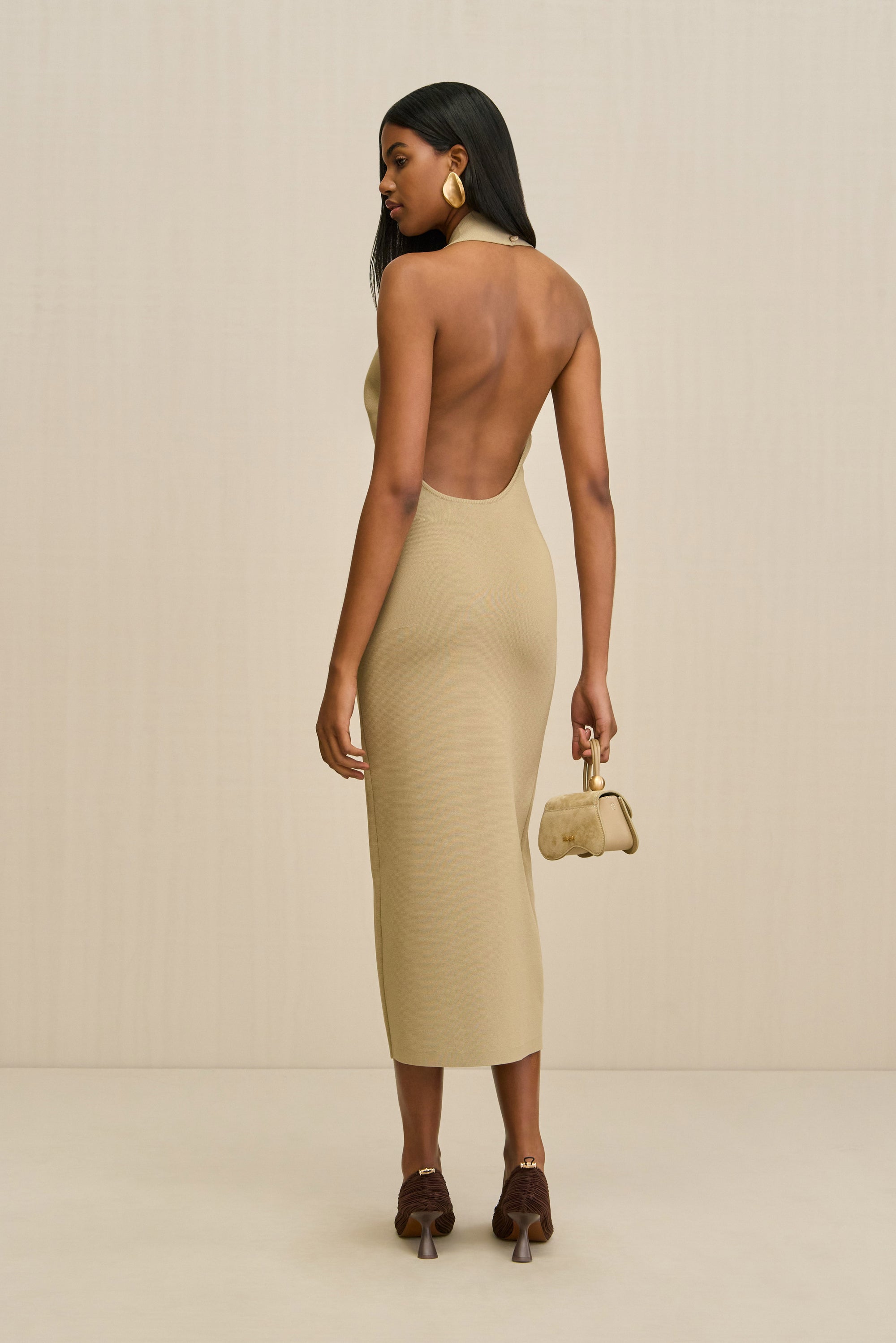 CAIA KNIT DRESS - NUTMEG