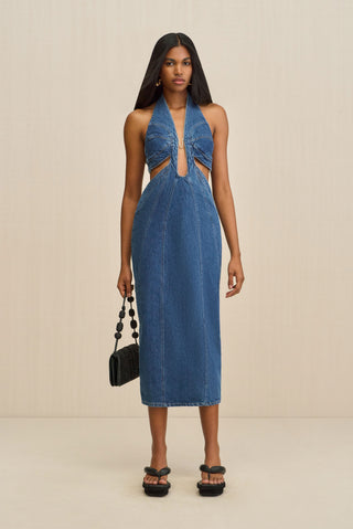 ABI JEAN DRESS - INDIGO