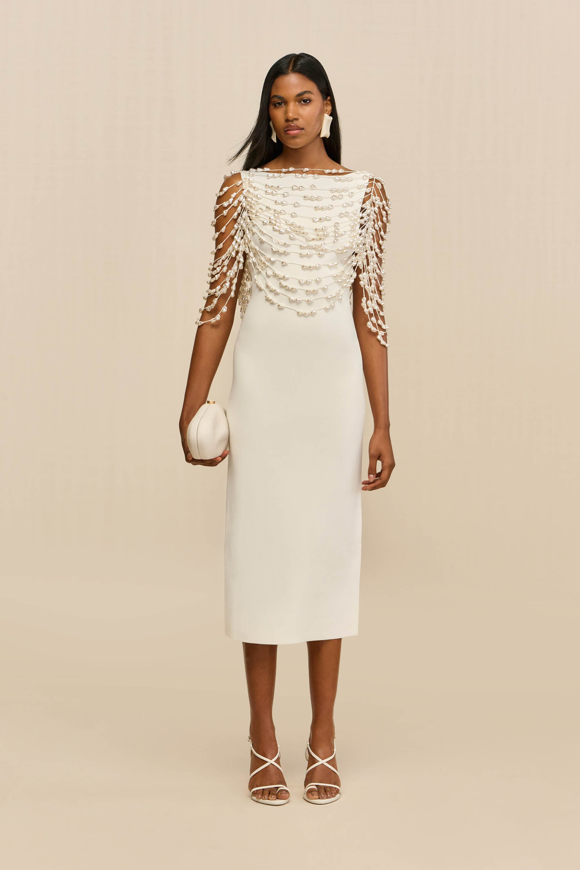 MERI KNIT DRESS - OFF WHITE