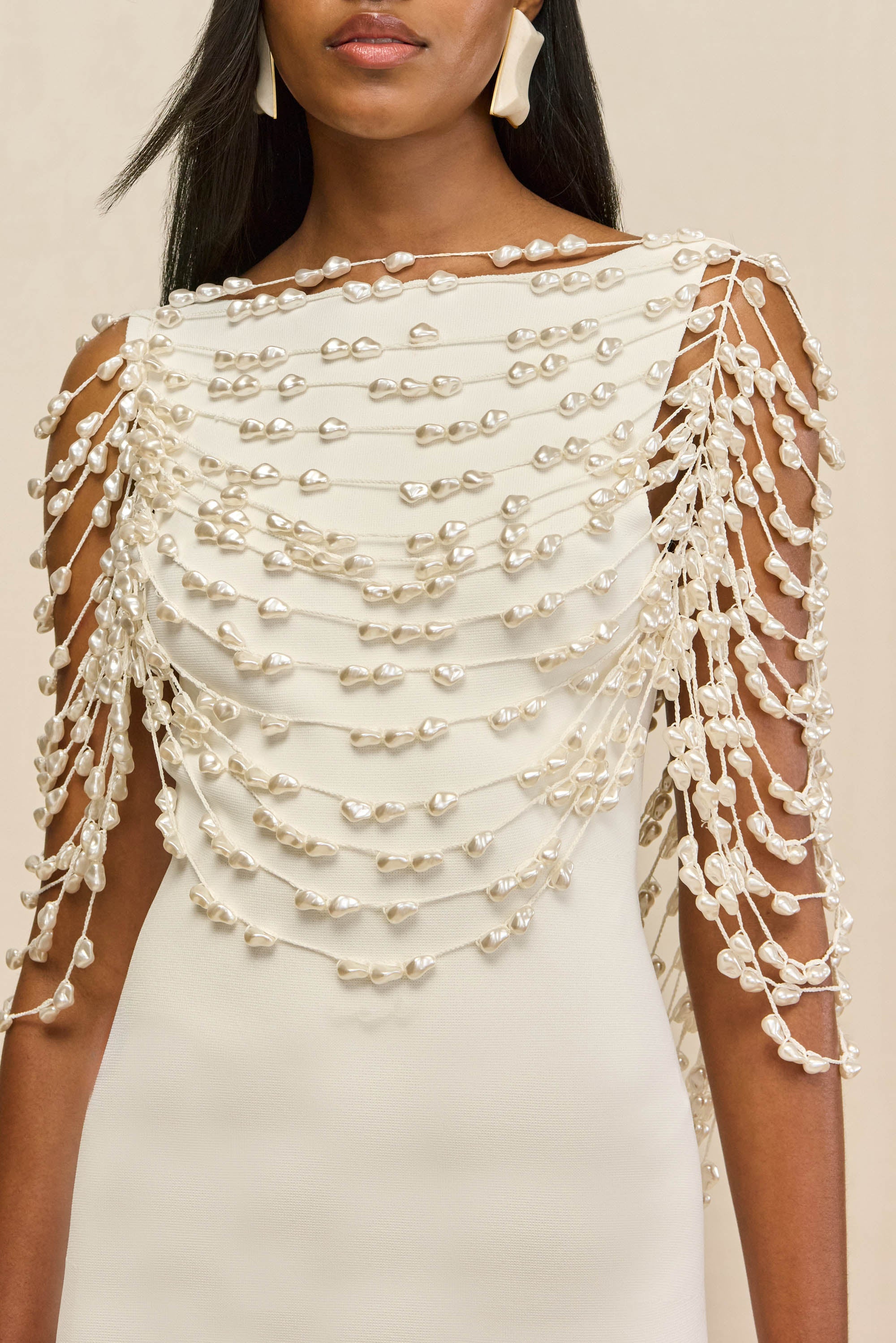 MERI KNIT DRESS - OFF WHITE