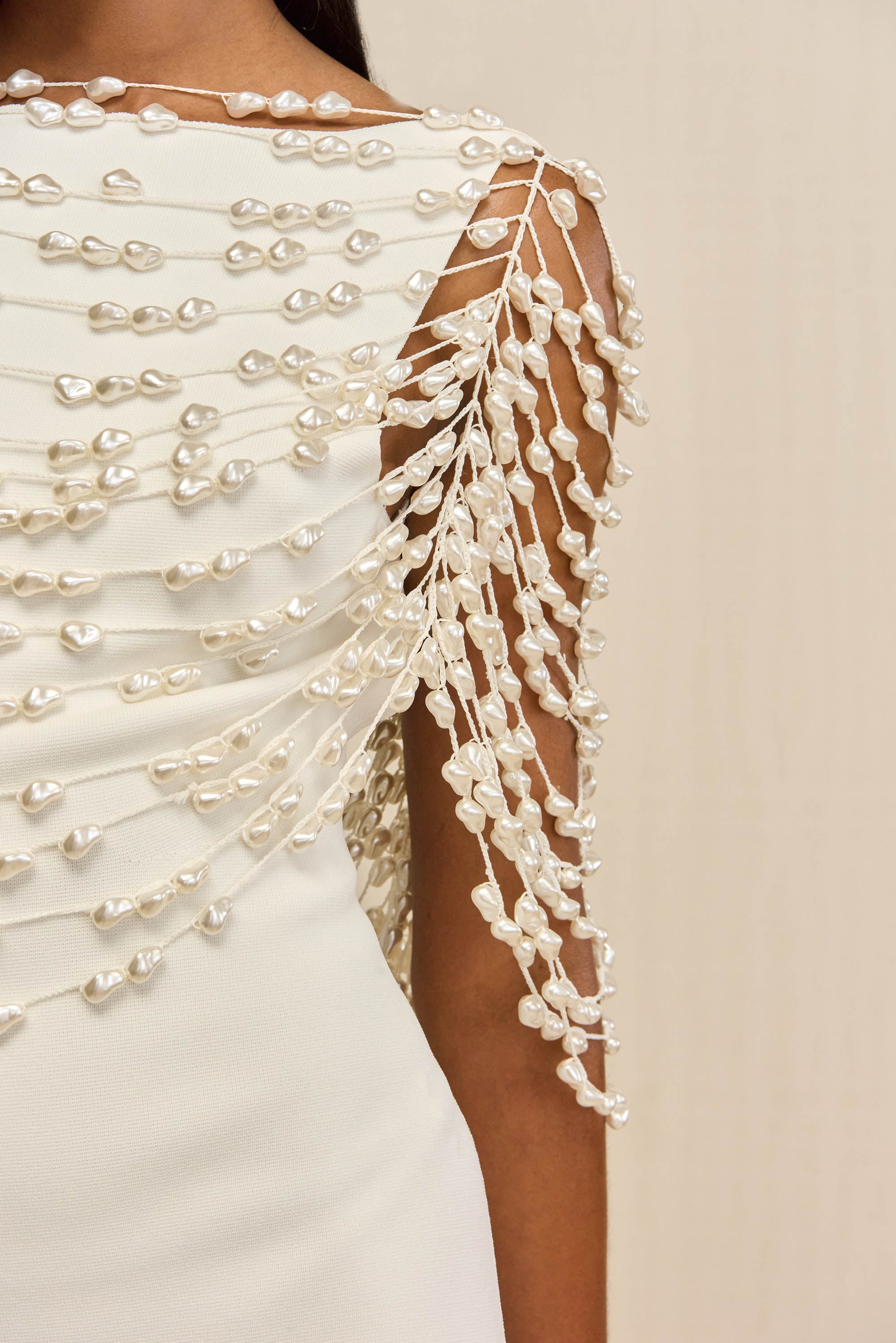 MERI KNIT DRESS - OFF WHITE