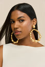 SIRA EARRING - GOLD FOILED WOOD