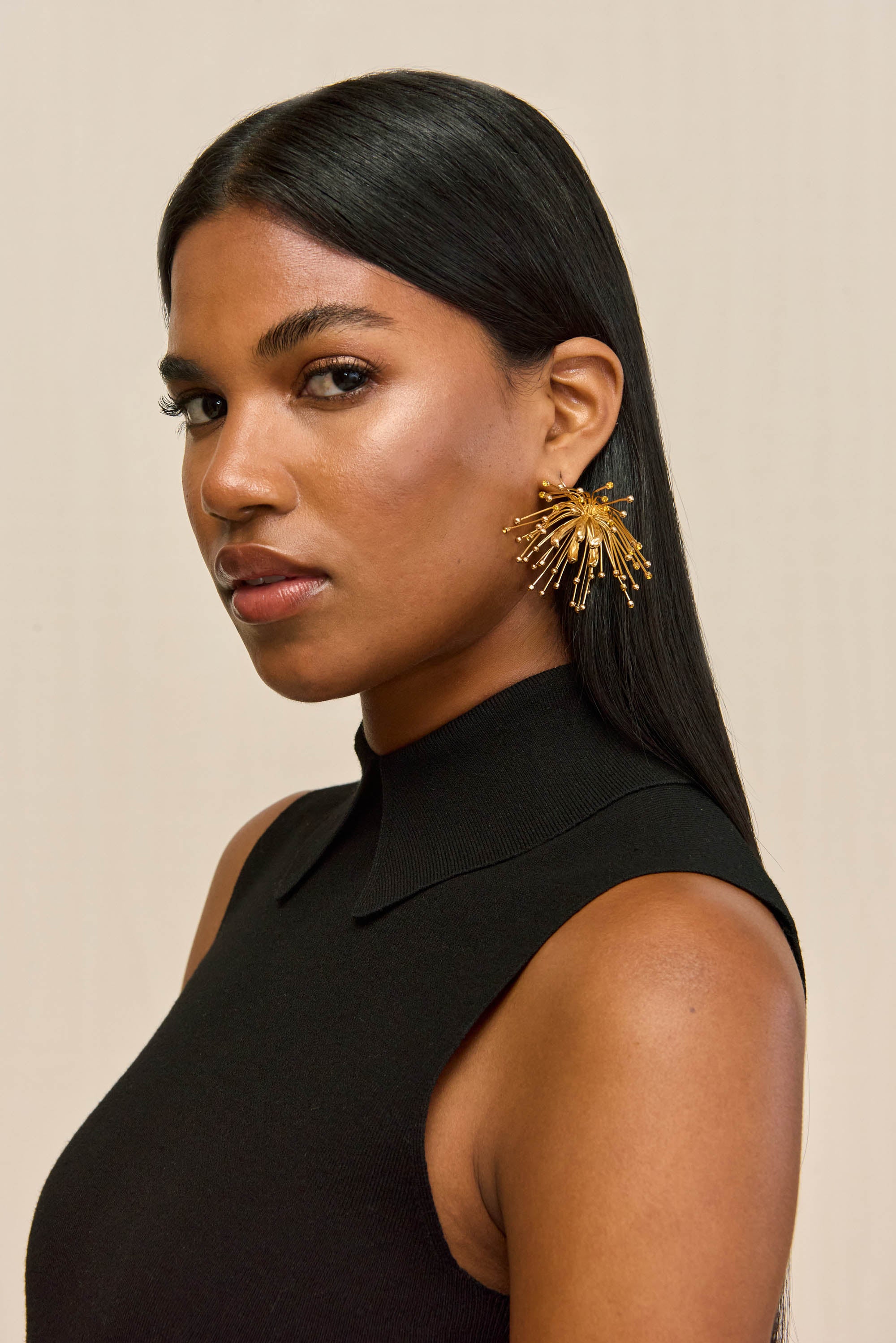 DAMITA EARRING - CLEAR RHINESTONE