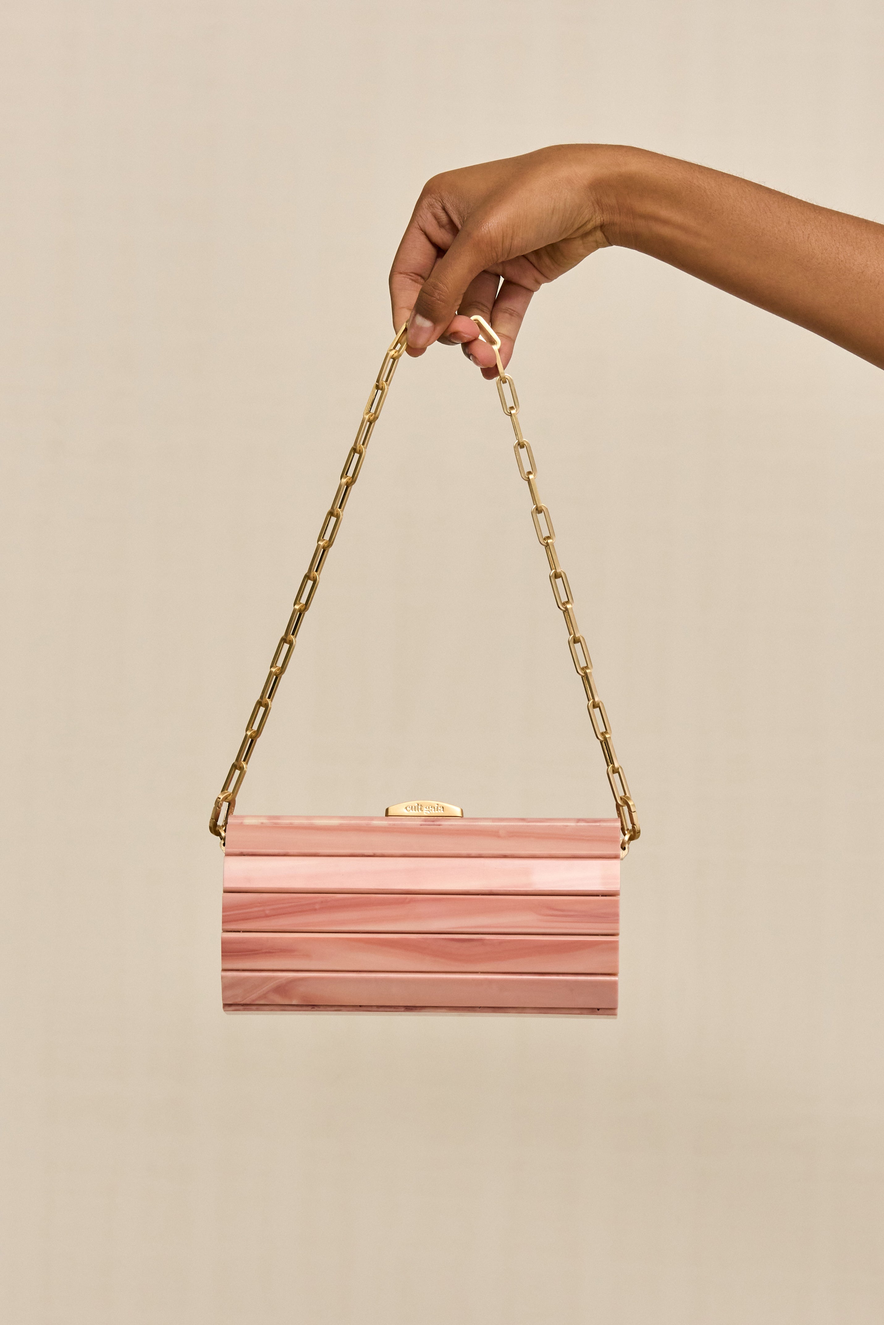 MINI ROLIE POLIE CLUTCH - ROSE WATER