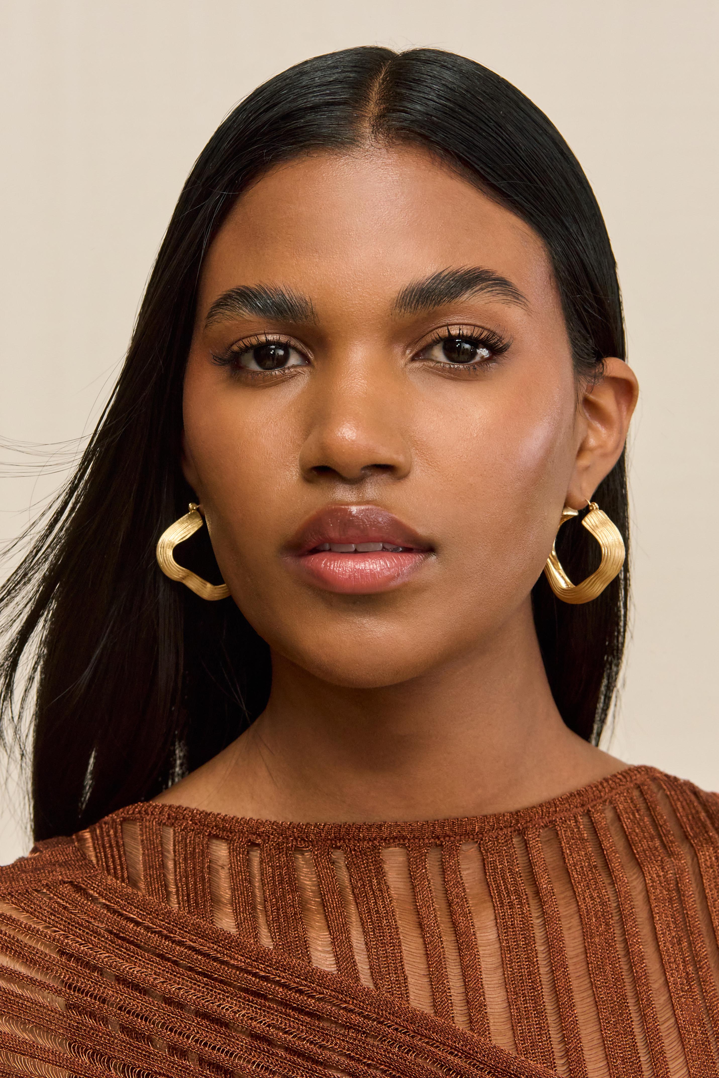 PALAIS EARRING - BRUSHED BRASS