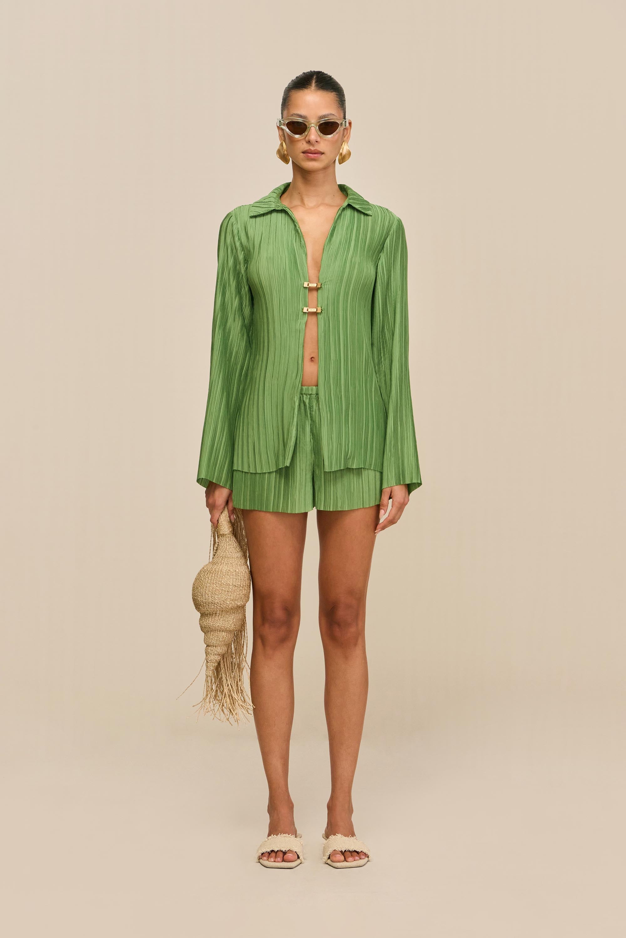 CLARABELLE TOP - PISTACHIO