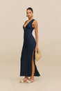 NORMA DRESS - DEEP LAKE