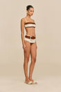 TAREK BIKINI BOTTOM - LARGE SADDLE STRIPE