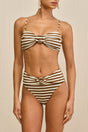 ALOUETTE BIKINI BOTTOM - SMALL SADDLE STRIPE