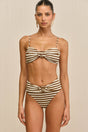 ALOUETTE BIKINI TOP - SMALL SADDLE STRIPE