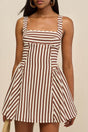 BANKS DRESS - SMALL SADDLE STRIPE