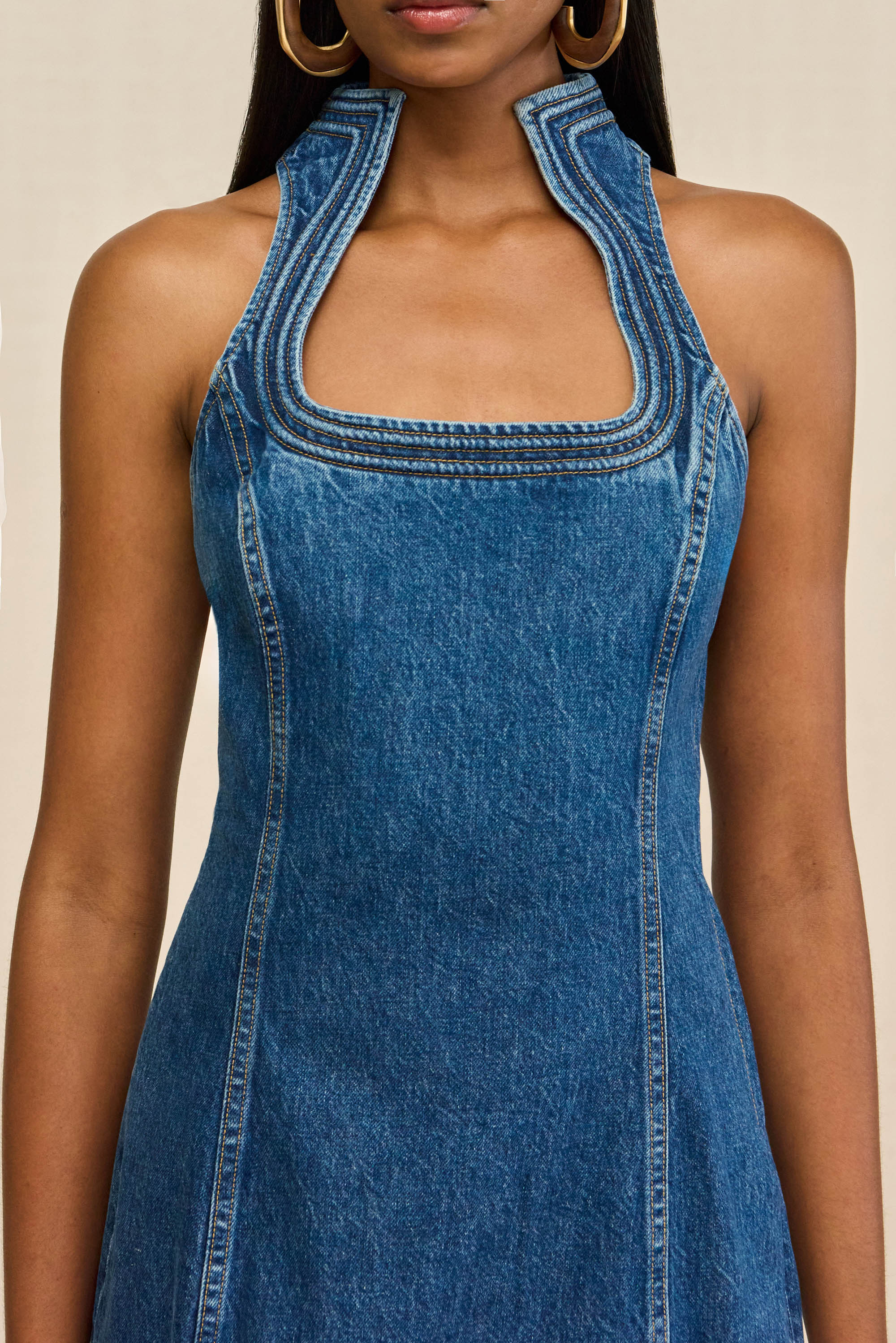 AZURA DRESS - 80S BLUE