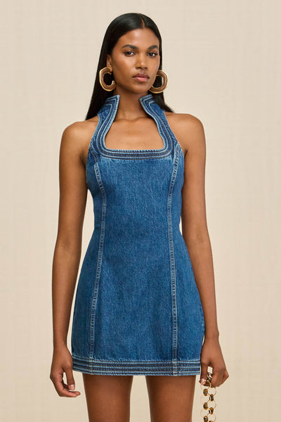 AZURA DRESS - 80S BLUE – CULT GAIA