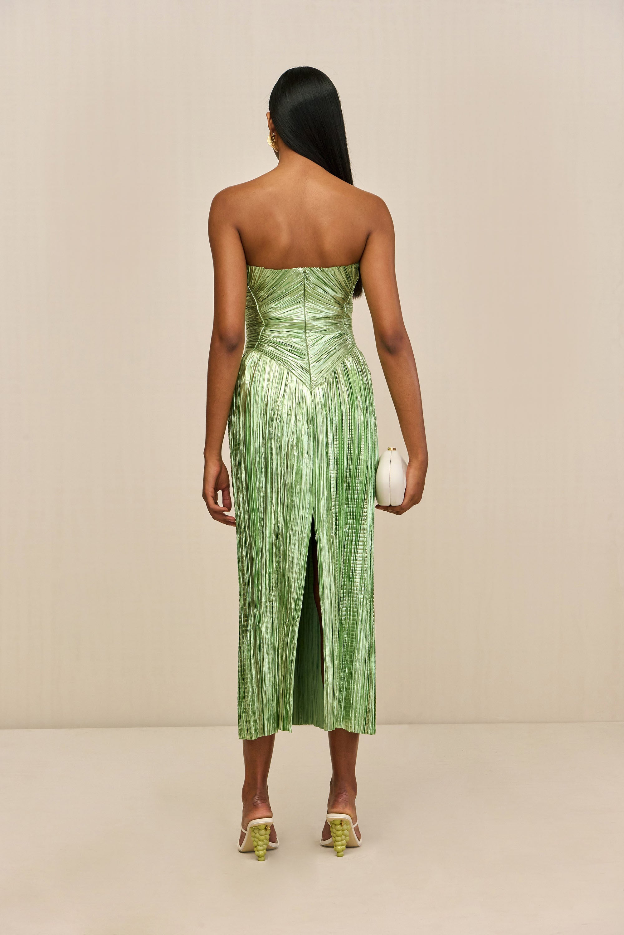 ASHIKA GOWN - SPEARMINT METALLIC