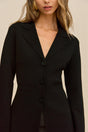 ELOMI KNIT CARDIGAN - BLACK