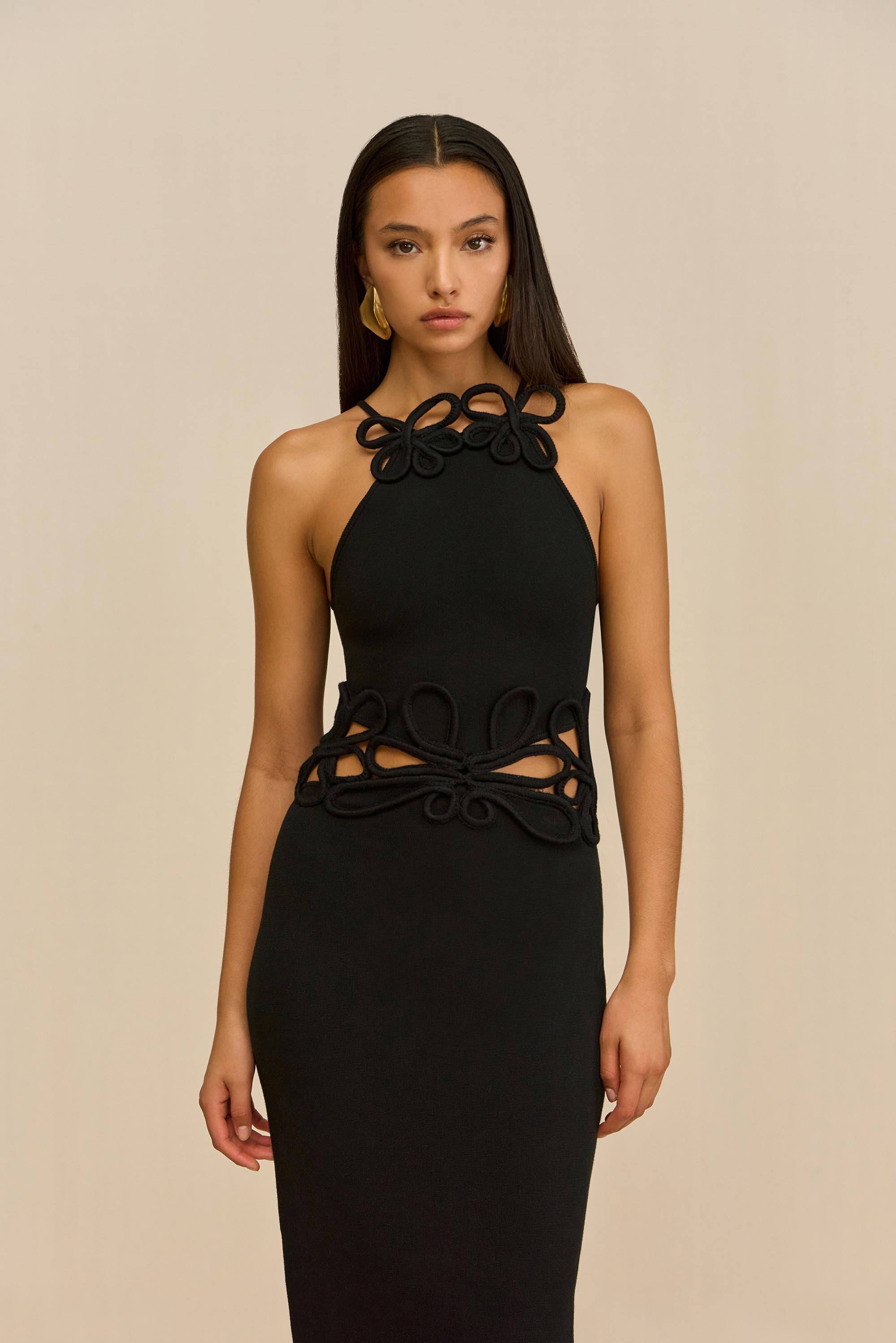 JENA KNIT DRESS - BLACK