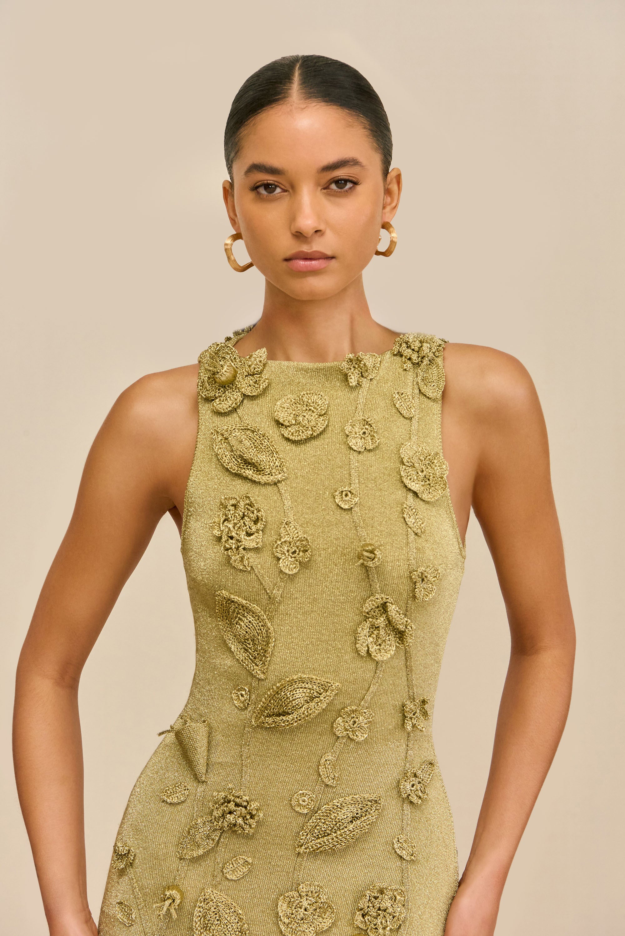 KIVU KNIT DRESS - GOLD