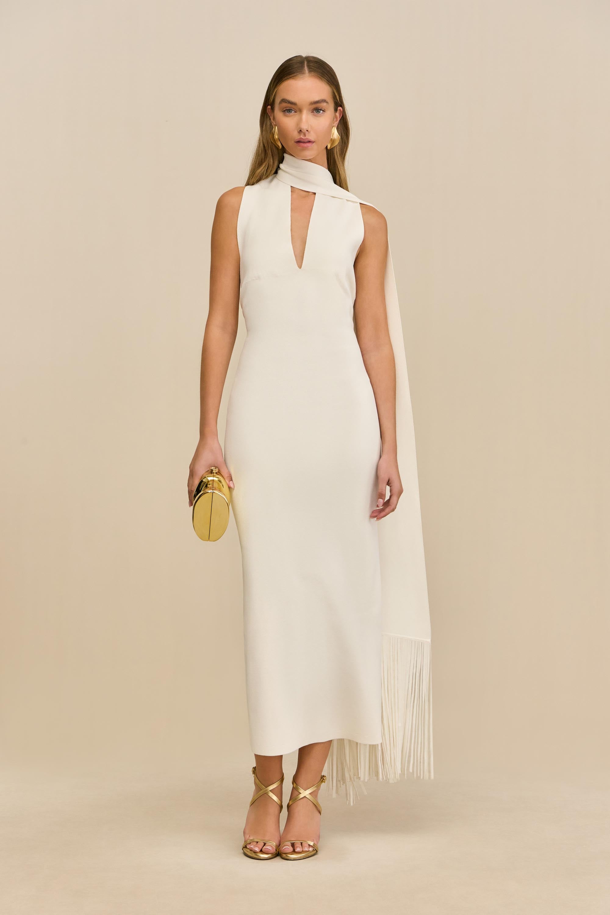 CAIA KNIT DRESS - OFF WHITE