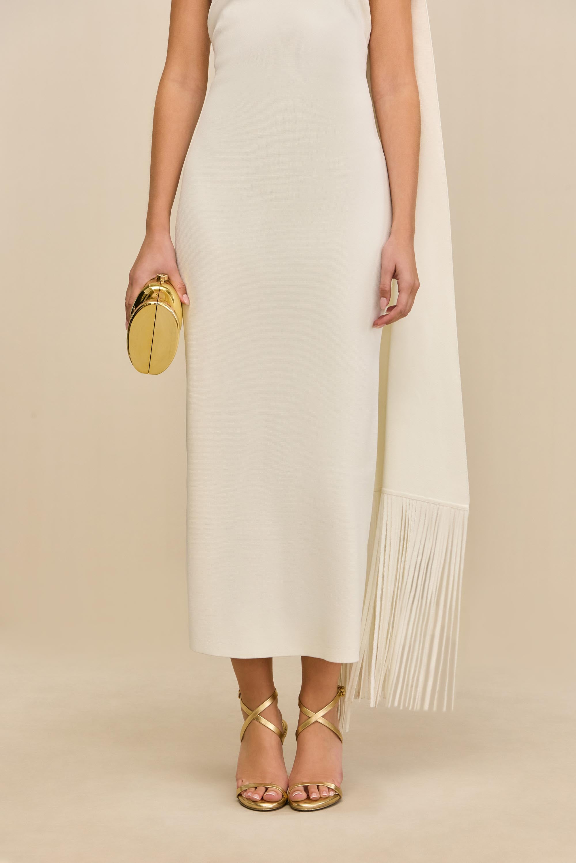 CAIA KNIT DRESS - OFF WHITE