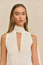 CAIA KNIT DRESS - OFF WHITE
