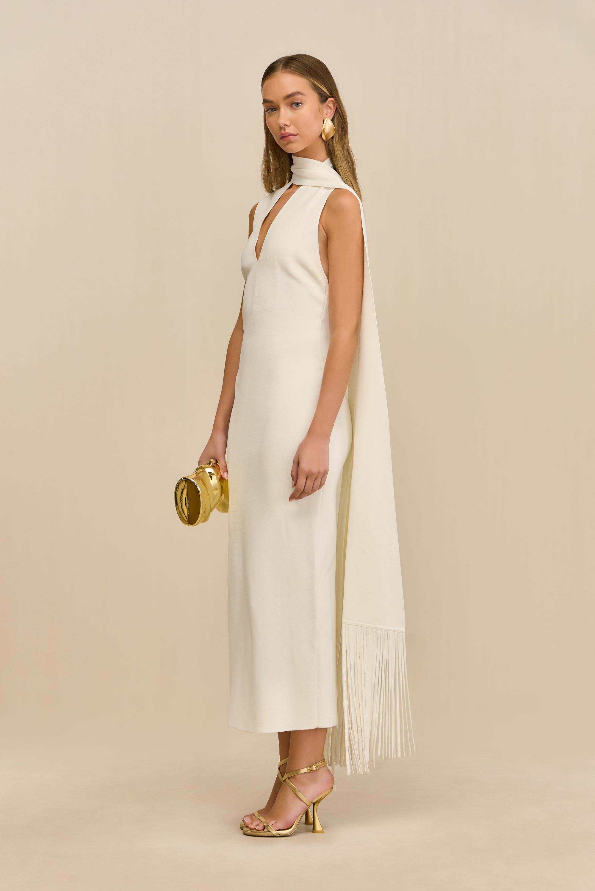 CAIA KNIT DRESS - OFF WHITE