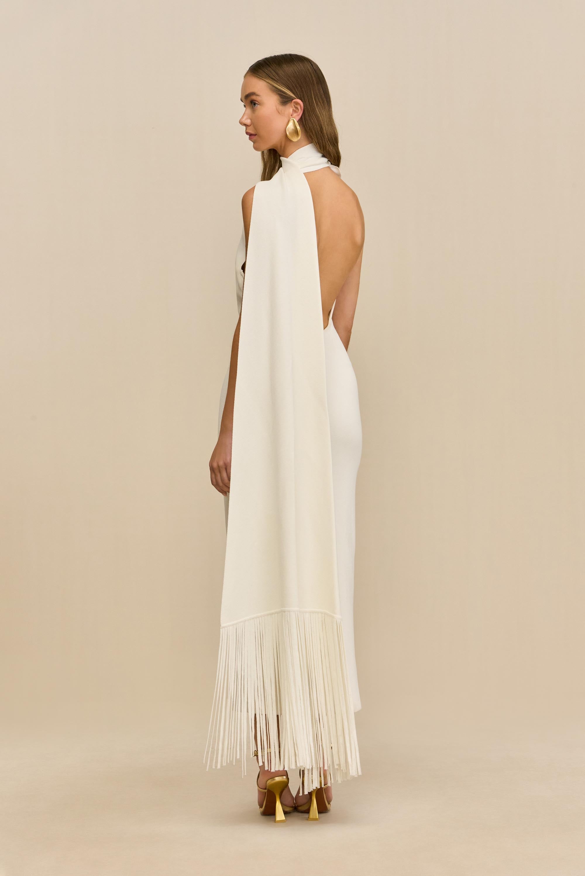CAIA KNIT DRESS - OFF WHITE